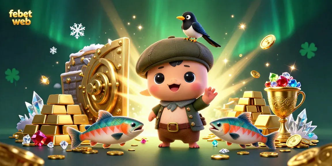 Engaging game scene featuring baby Nessie and gold elements in febet web promotion.